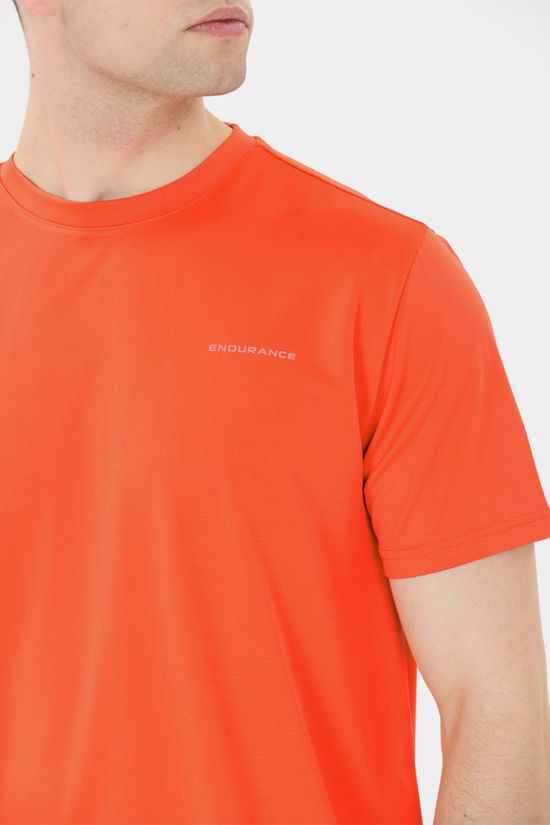 Endurance Mens Vernon V2 Performance T-Shirt Shocking Orange