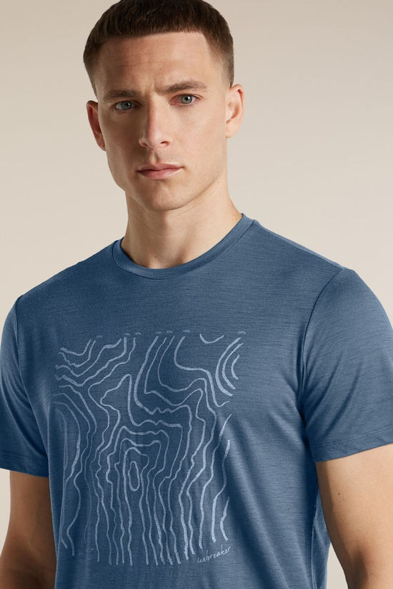 Icebreaker Mens 150 Tech Lite Short Sleeve Base Layer Top - Great Heights Dawn