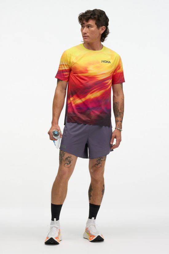 Hoka Mens Race Day T-Shirt Hoka Citrus Print