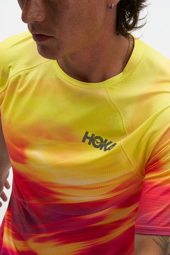 Hoka Mens Race Day T-Shirt Hoka Citrus Print