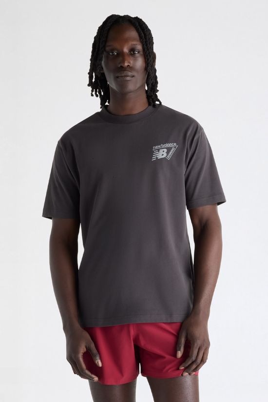 New Balance Mens Nocturnal Runners Aren't Normal Performance T-Shirt Black Cement