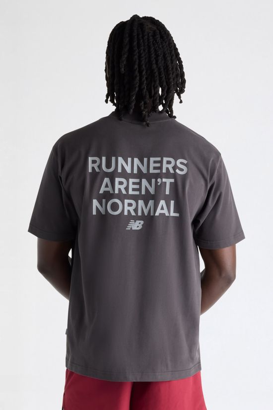 New Balance Mens Nocturnal Runners Aren't Normal Performance T-Shirt Black Cement