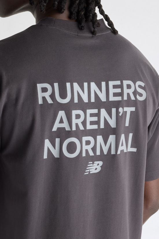New Balance Mens Nocturnal Runners Aren't Normal Performance T-Shirt Black Cement