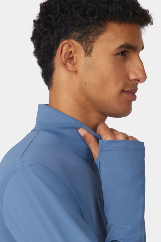 Ayacucho Mens Nagano Quarter Zip Top Moonlight Blue