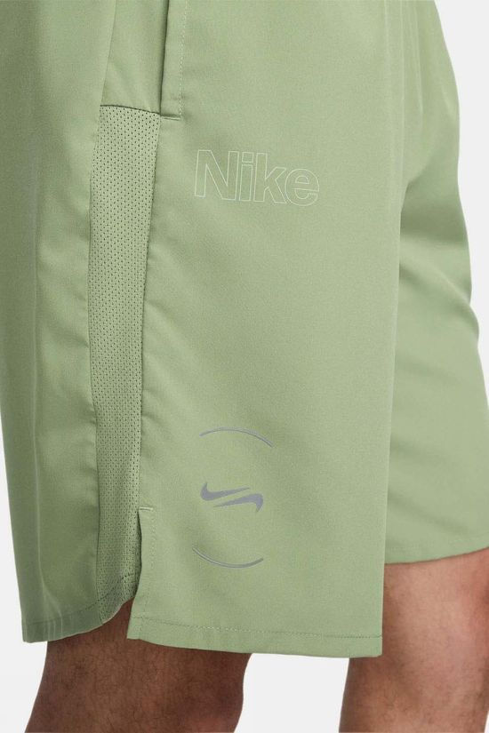 Nike Mens Challenger Running Shorts Oil Green/Honeydew