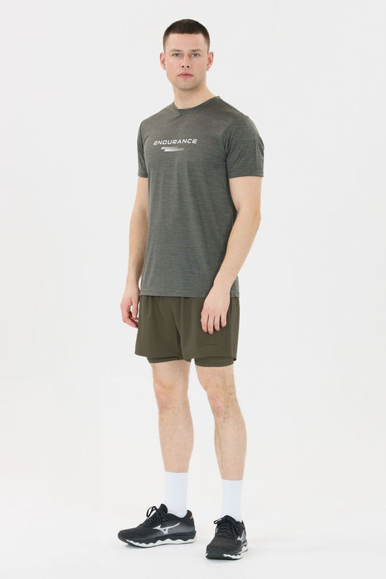 Endurance Mens Kros 2-In-1 Running Shorts Chimera