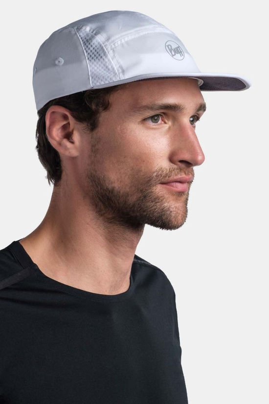 Buff Unisex 5 Panel Go Cap Solid White