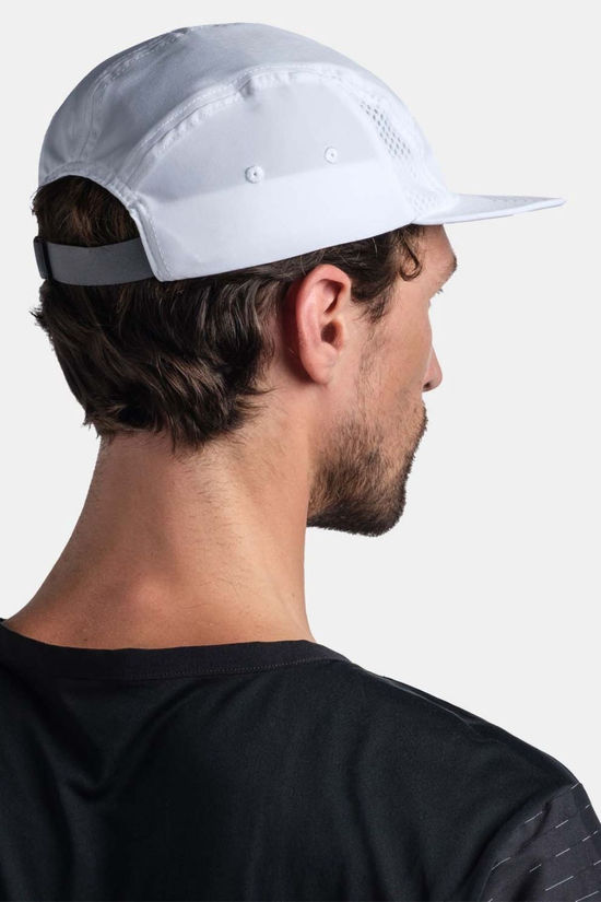 Buff Unisex 5 Panel Go Cap Solid White