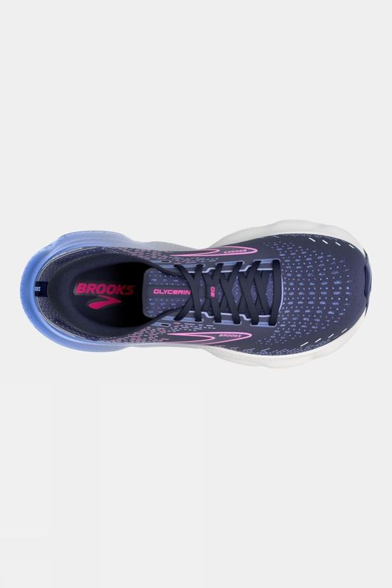 Brooks Womens Glycerin 20 Shoes Peacoat/Blue/Pink
