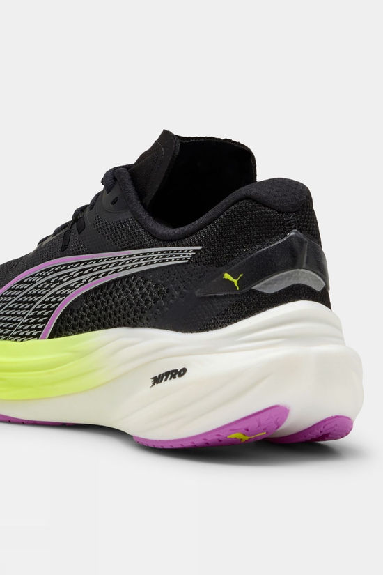 Puma Womens Deviate Nitro 3 Shoes Puma Black/Yellow Alert/Pure Magenta