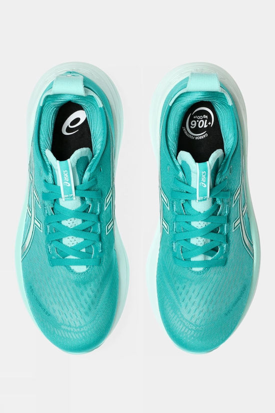 Asics Womens Gel-Nimbus 27 Shoes Wave Teal/Illuminate Mint