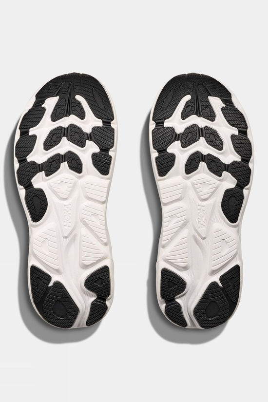 Hoka Womens Clifton 10 Shoes - Wide Black/White