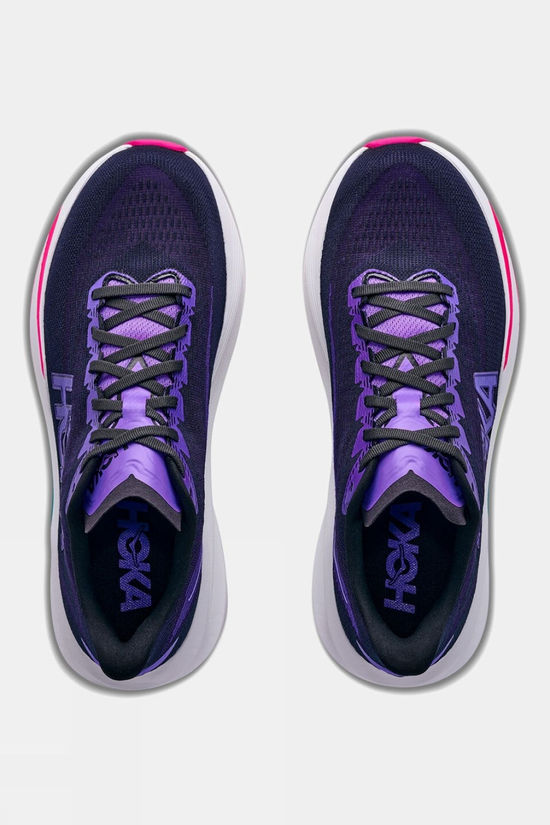 Hoka Womens Mach 7 Shoes Carbon Black / Cosmic Purple