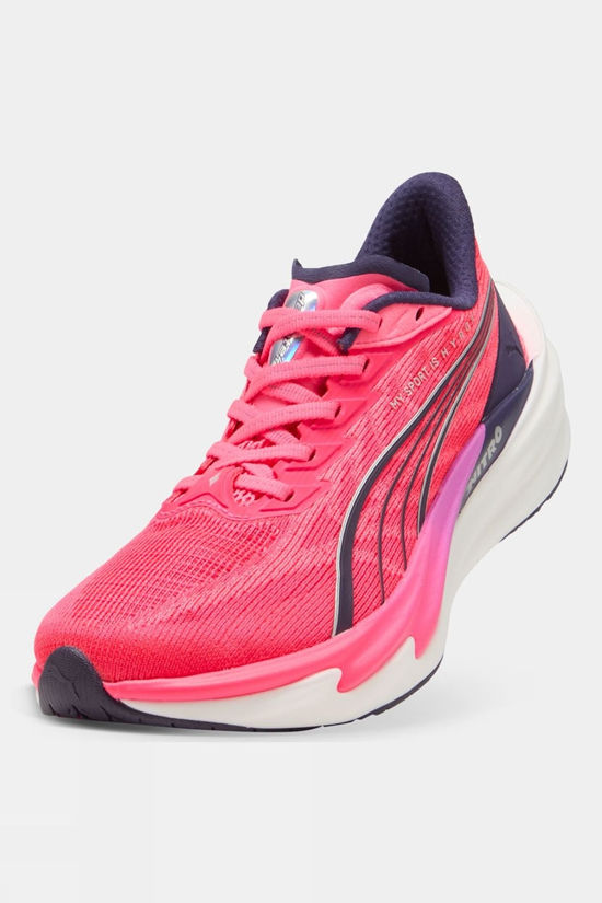 Puma Womens Hyrox Deviate Nitro 4 Shoes Pure Pink-Puma White