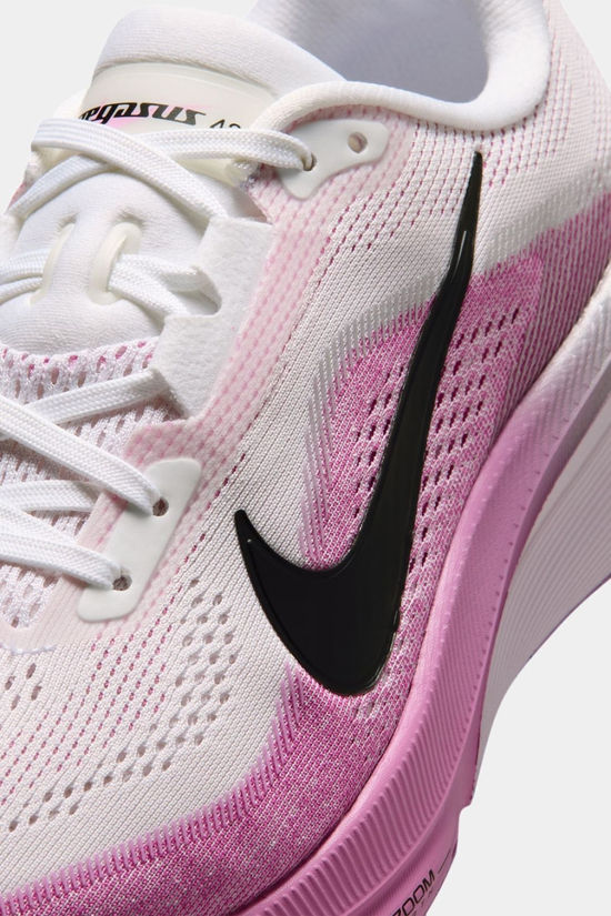 Nike Womens Pegasus 42 Shoes White/Black-Lt Magenta-Bleached Lilac