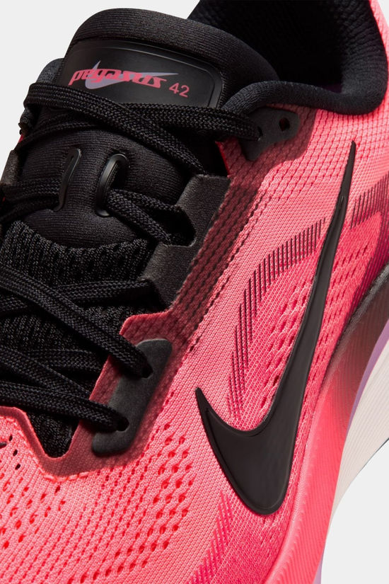 Nike Womens Pegasus 42 Shoes Lava Glow/Black-Flash Crimson/Lt Magenta