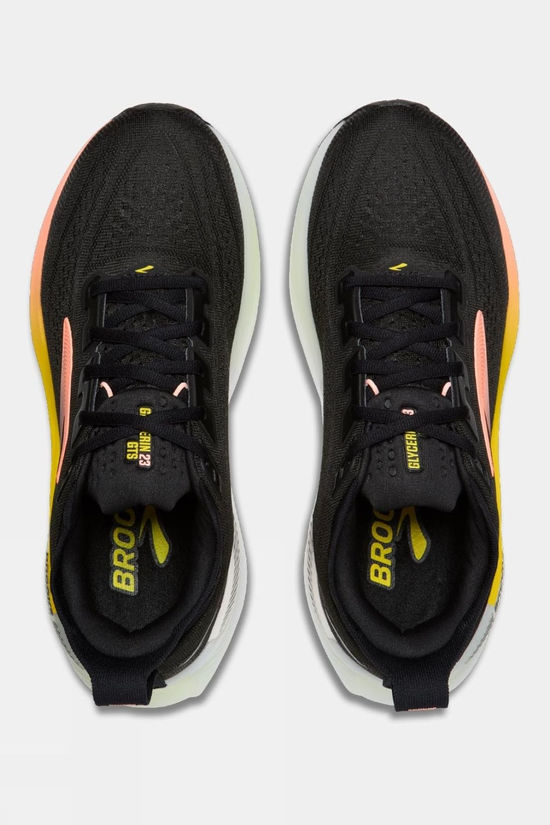 Brooks Womens Glycerin GTS 23 Shoes Black/Peach/Nightlife