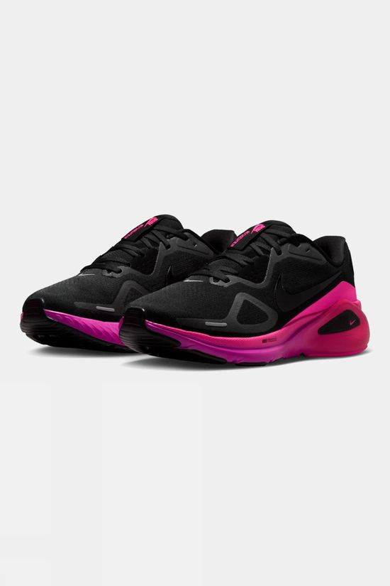 Nike Womens Structure 26 Shoes Black/Black-Hyper Pink-Laser Crimson