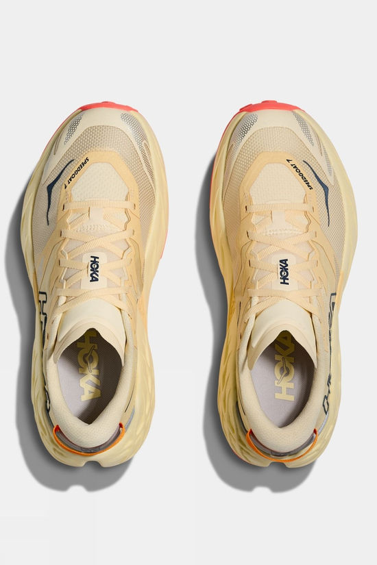 Hoka Womens Speedgoat 7 Shoes Vintage Yellow/Neon Flame