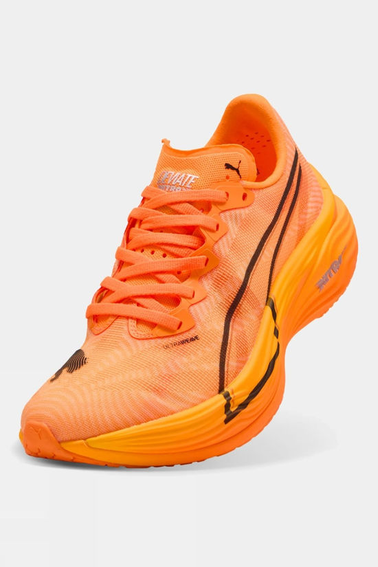 Puma Womens Deviate Nitro Elite 3 Shoes Heat Fire/Puma Black