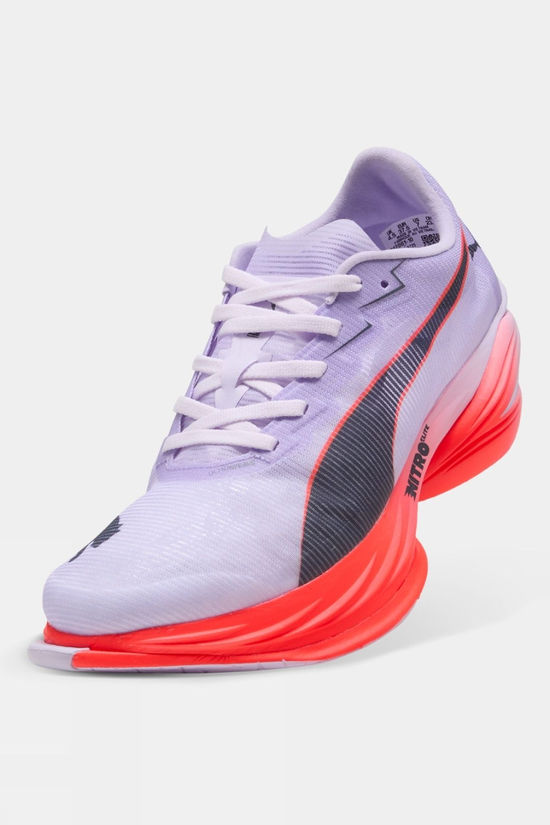 Puma Womens Fast-R Nitro Elite 3 Shoes Light Lavender-Inky Depths-Ultra Red