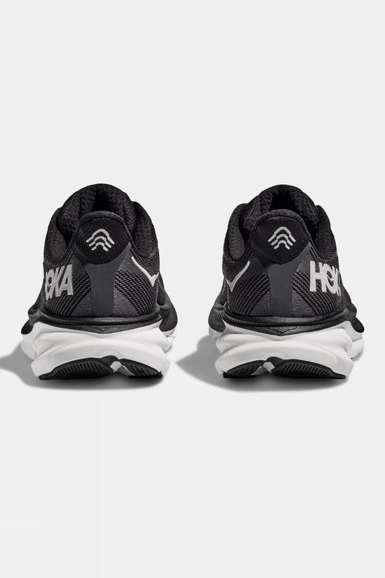 Hoka Mens Clifton 9 Shoes - Wide Black/White