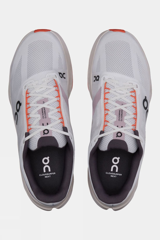 On Mens Cloudsurfer Next Shoes White/Flame