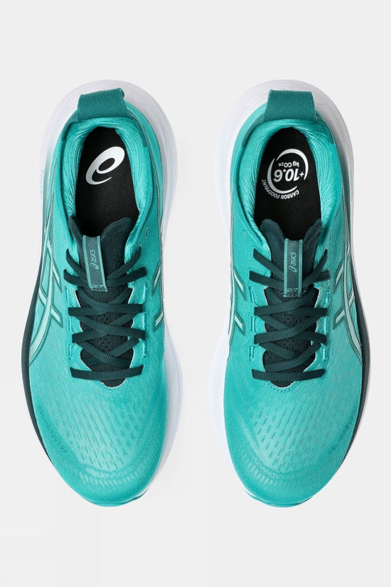 Asics Mens Gel-Nimbus 27 Shoes Wave Teal/Saxon Green