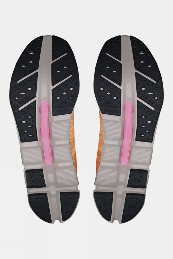 On Mens Cloudflow 5 Shoes Tangerine/Silver