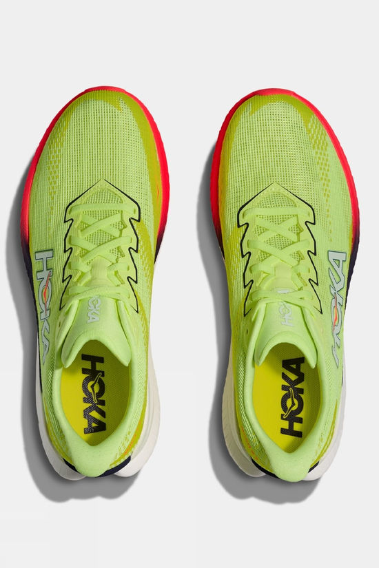 Hoka Mens Mach X 3 Shoes Neon Yuzu / Squid Ink