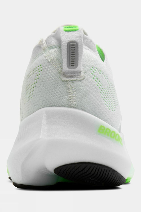 Brooks Mens Glycerin Flex Shoes White/Green Gecko/Phantom