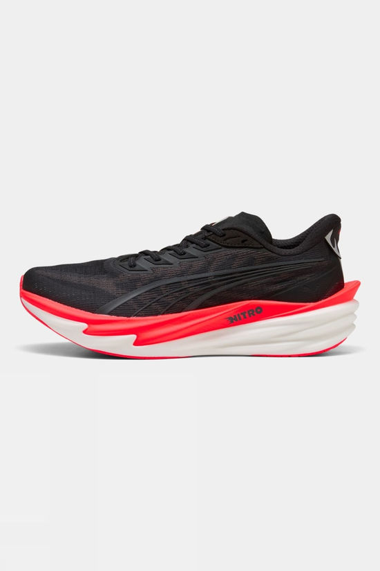 Puma Mens Deviate Nitro 4 Shoes Puma Black-Ultra Red