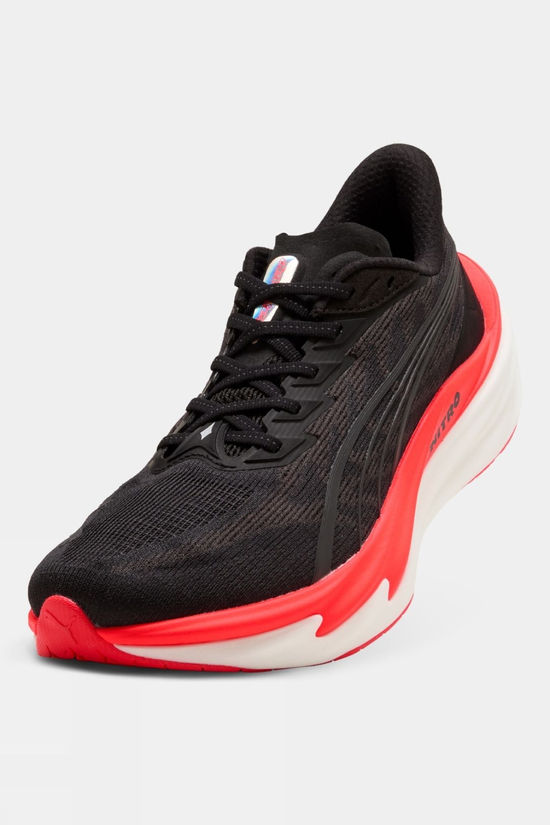 Puma Mens Deviate Nitro 4 Shoes Puma Black-Ultra Red