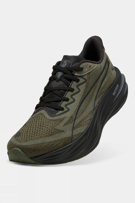 Puma Mens Deviate Pure Nitro Shoes Moss Veil-Puma Black