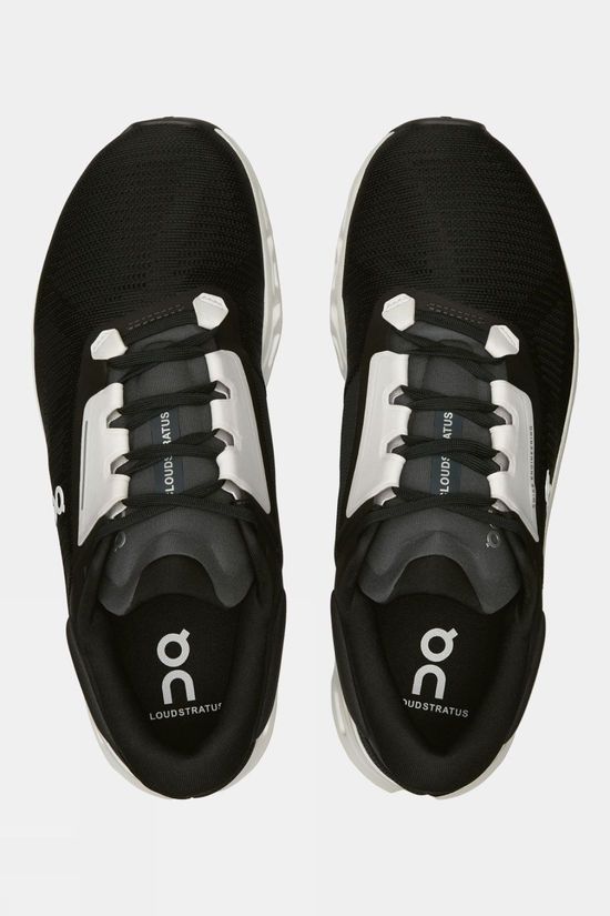 On Mens Cloudstratus 3 Shoes Black/Frost