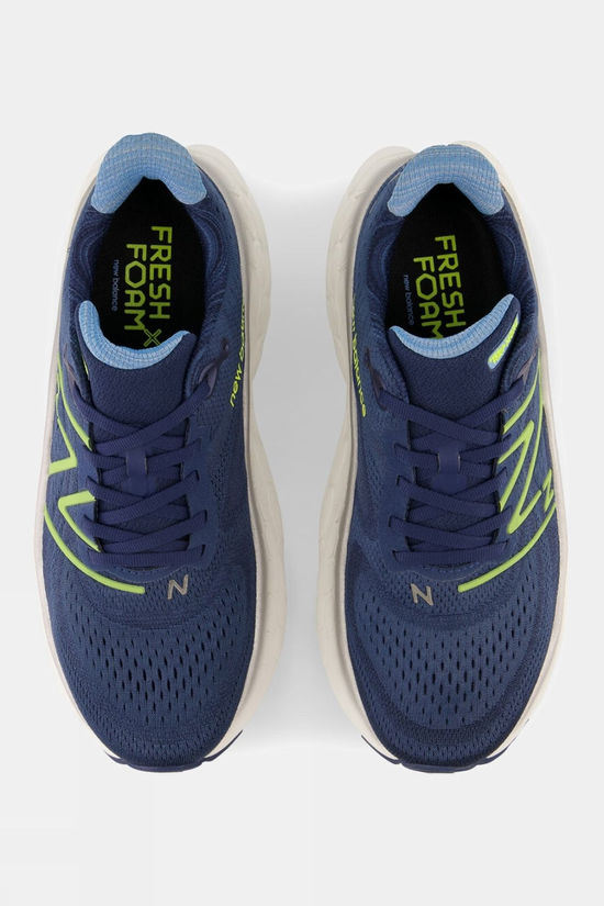 New Balance Mens Fresh Foam X More V4 Shoes Navy/Cosmic Pineapple/ Heritage Blue