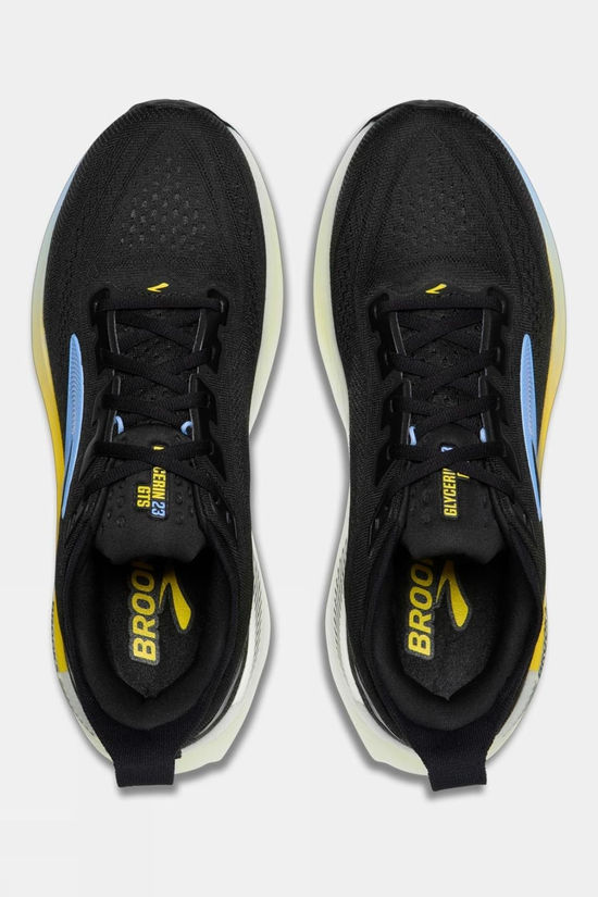 Brooks Mens Glycerin GTS 23 Shoes Black/Cyber Yellow/Nightlife