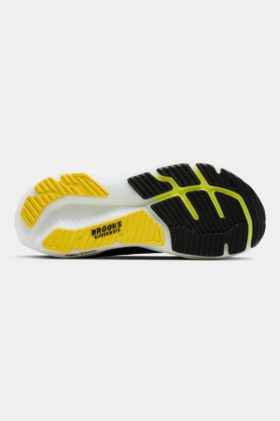 Brooks Mens Glycerin GTS 23 Shoes Black/Cyber Yellow/Nightlife