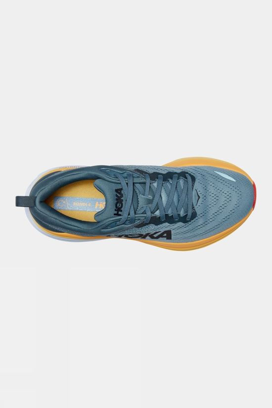 Hoka Mens Bondi 8 Shoes Goblin Blue / Mountain Spring