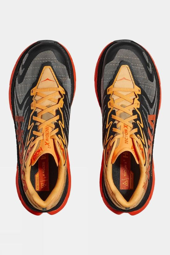 Hoka Mens Tecton X 2 Shoes Black/Flame