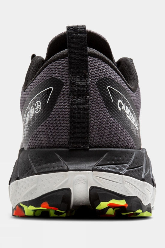 Brooks Mens Cascadia 18 GTX Shoes Blackened Pearl/Black/Tomato