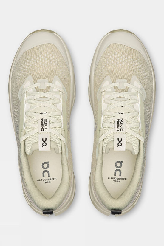 On Mens Cloudsurfer Trail 2 Shoes Chalk | Ghost