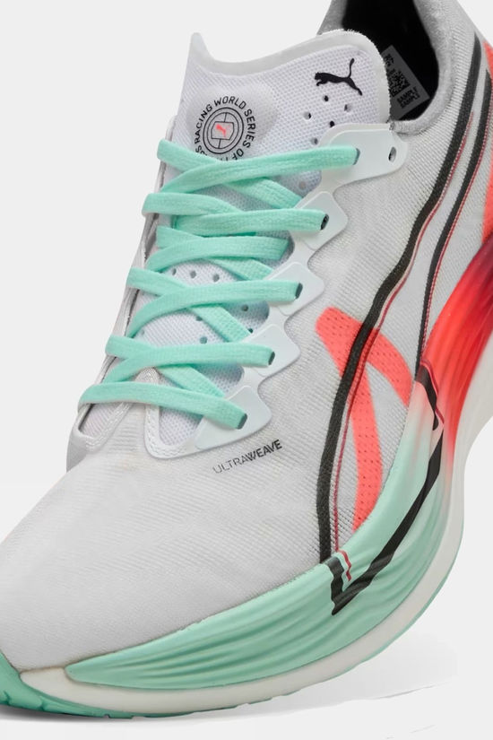 Puma Mens Hyrox Deviate Nitro Elite 3 Shoes Puma White/Glowing Red/Mini Melt