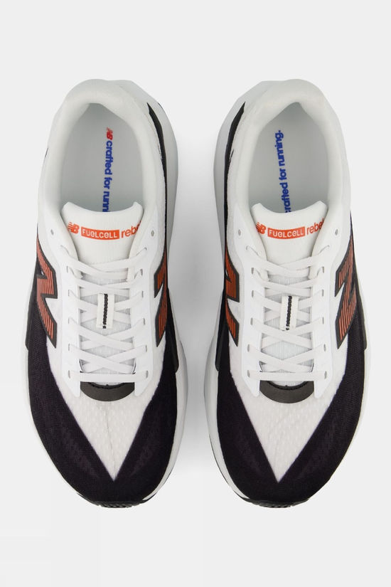 New Balance Mens FuelCell Rebel V5 Shoes Nb 103 White / Neo Flame