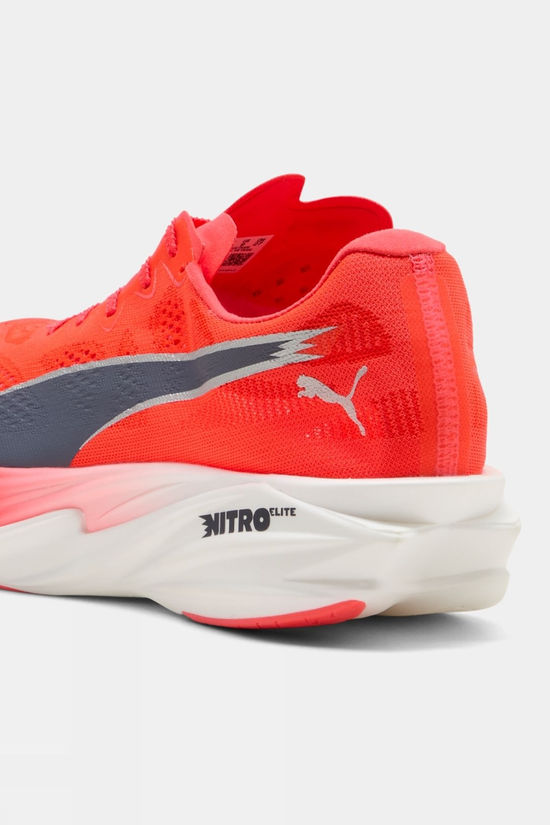 Puma Mens Deviate Nitro Elite 4 Shoes Ultra Red-Inky Depths-Puma White