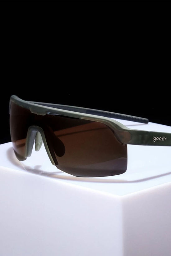 Goodr The Jungle Is My Gym Sunglasses Dark Green Translucent/Amber Grad