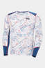 Helly Hansen Mens LIFA Active Crew Base Layer Top White Slope Map Aop