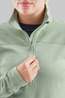 Fjallraven Womens Abisko Lite Fleece Half Zip Fleece Misty Green